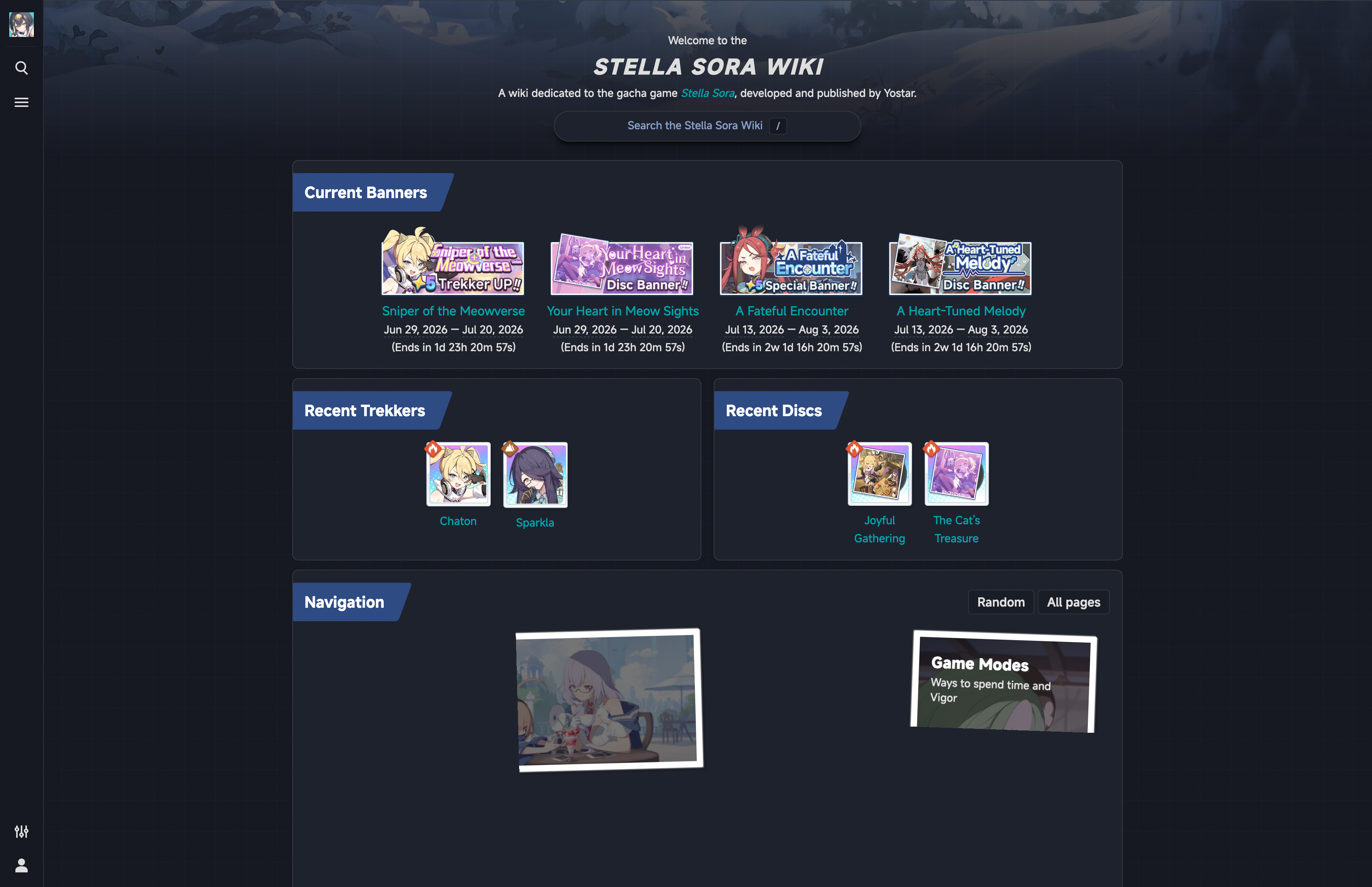 Screenshot of Stella Sora Wiki